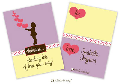 Valentine's Day Exchange Cards by Little Lamb Designs (Little Girl)